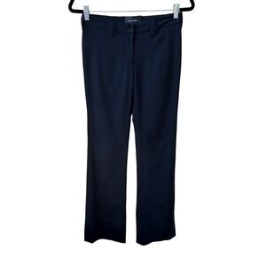 Santisima Vintage Y2K 90s Minimalist Black Wool Blend Tailored Flare Leg Pants 4